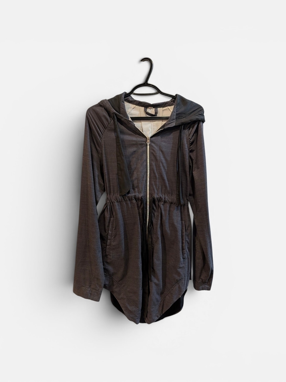 lululemon athletica Black Hooded Zip-Front Jacket